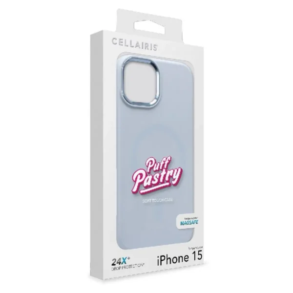 Case Cellairis Puff Pastry para iPhone 15 Le Bleu Beignet con MagSafe