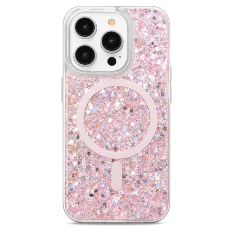 Case Cellairis Showcase Glam para iPhone 15 Pro Baby Pink con MagSafe