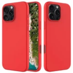 Case Anti-Drop Liquid Silicone para iPhone 16 Pro Max - Red