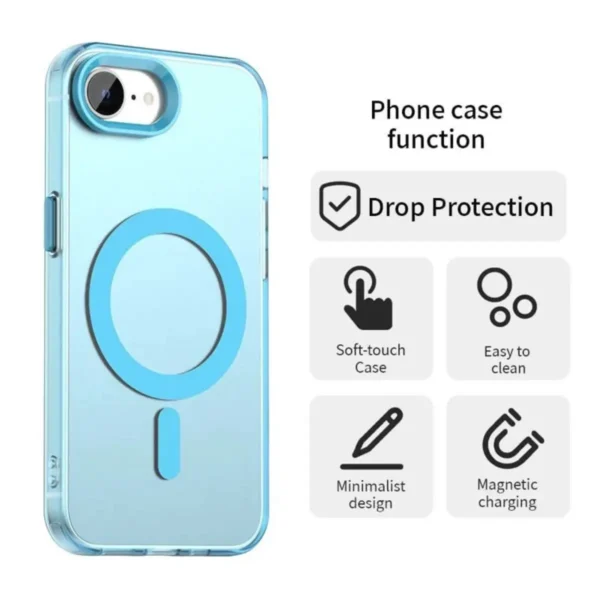 Case Anti-Drop para iPhone 17e/16e compatible con MagSafe - Blue