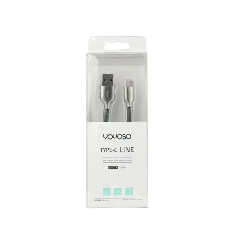Case Fish-Screen Zinc Alloy Type-C Cable - Grey