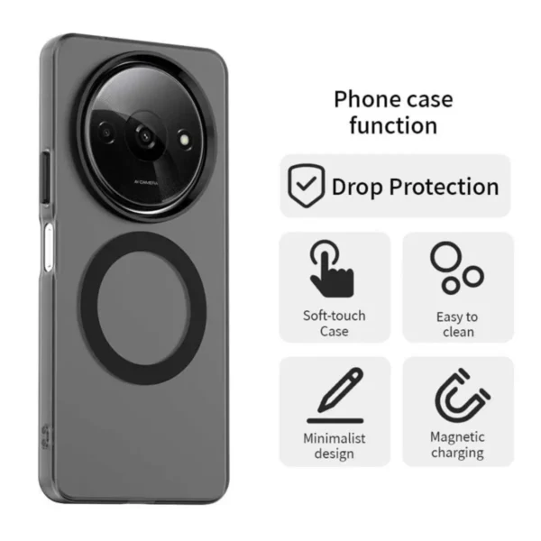 Case Magnetic para Xiaomi Redmi A3 4G / A3x 4G / Poco C61 4G - Black
